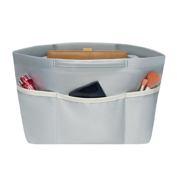Handbags - 6039 Purse Organizer Insert City Tote Bag in Bag Handbag Organizers Zipper